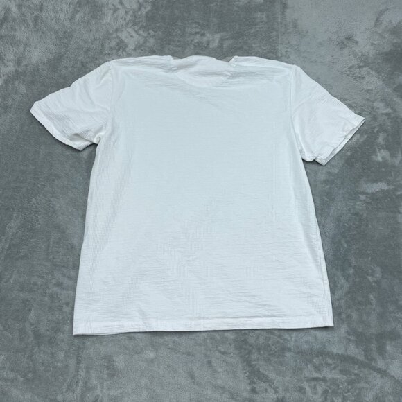 Scotch & Soda White Textured Crew Neck T-Shirt XL Cotton Modern Fit a0512 - Picture 8 of 9